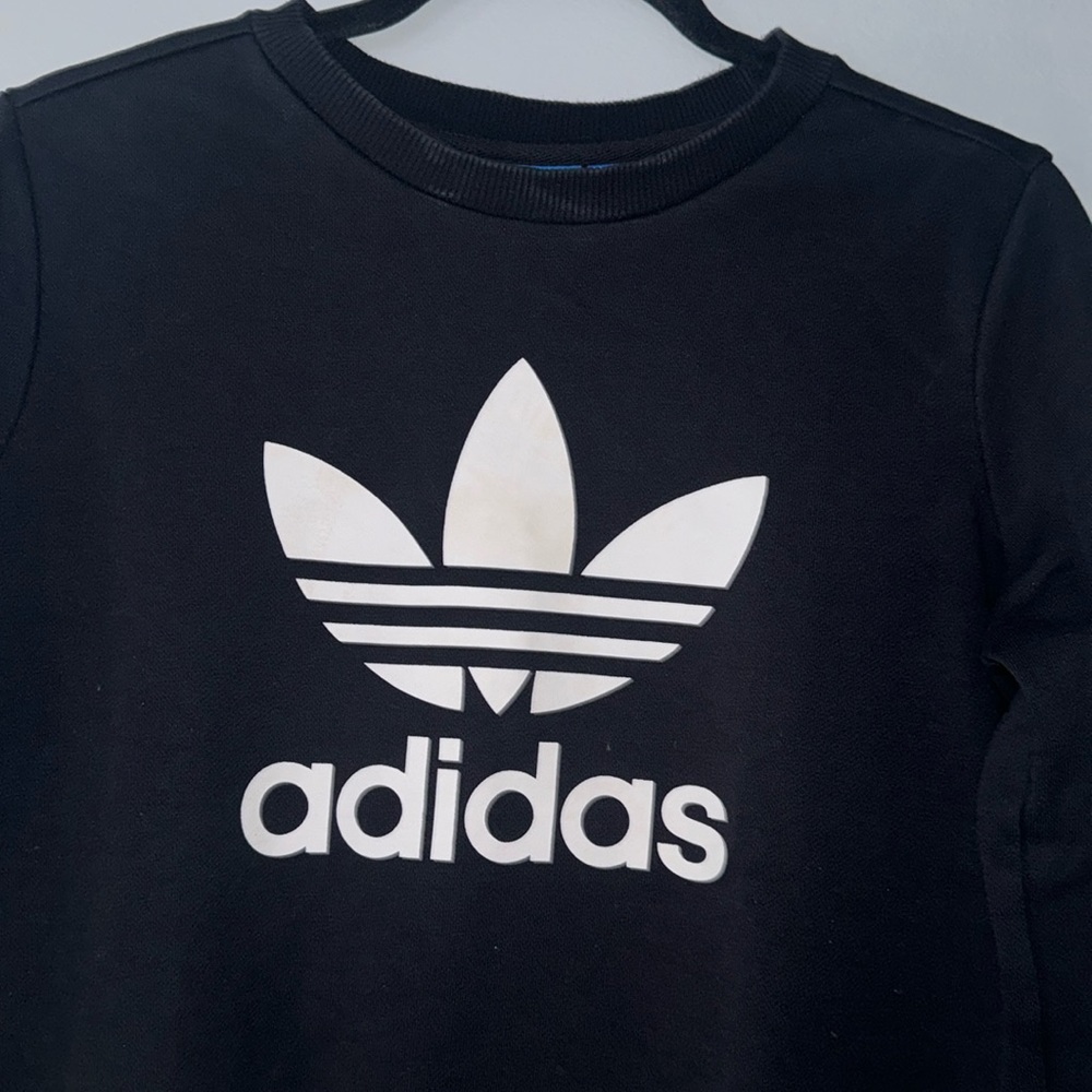 Adidas black logo sweater . Size Small